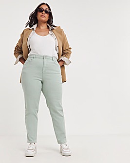 Duck Egg Blue Demi Mom Jeans