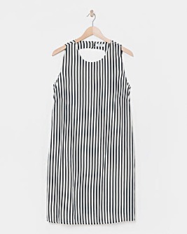 Printed Sleeveless Shift Dress