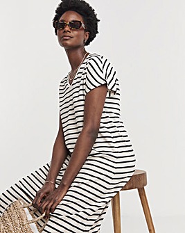 Stripe Jersey T- Shirt Dress