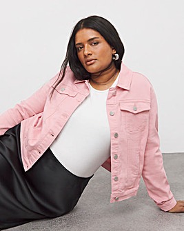 Dusky Pink Western Denim Jacket