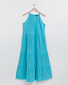 Textured Halter Maxi Dress
