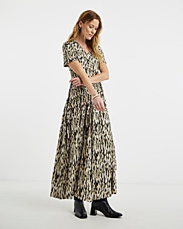Asymmetric Seam Jersey Maxi Dress