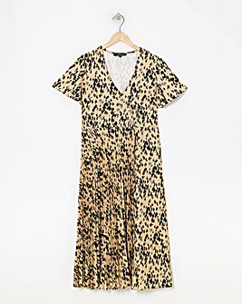 Printed Pleated Kilt Dress