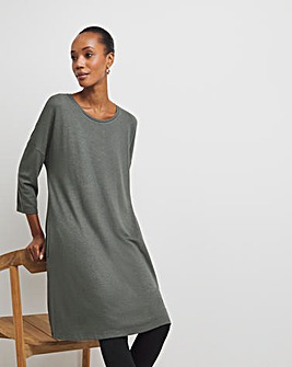 Soft Touch Marl Pocket Short Dress