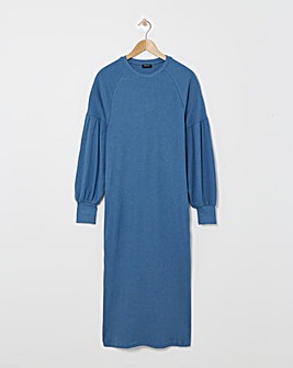 Textured Jersey Drop Shoulder Maxi Dress