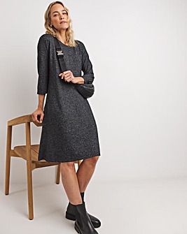 Soft Touch Marl Pocket Short Dress