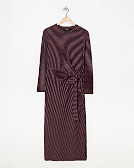 Long Sleeve Tie Waist Maxi Dress