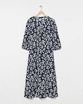 Textured Jersey Keyhole Maxi Dress