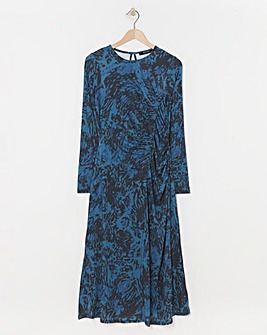 Ruched Seam Detail Midi Dress