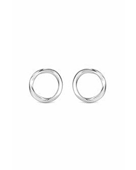 Simply Silver Sterling Silver 925 Polished Open Circle Earrings