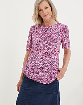 FatFace Lyndy Textured Animal Blouse