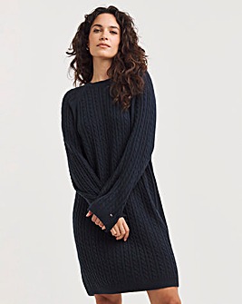 Tommy Hilfiger Soft Wool Cable Knit Dress
