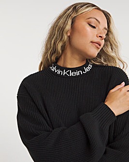 Calvin Klein Jeans Plus Logo Intarsia Loose Sweater