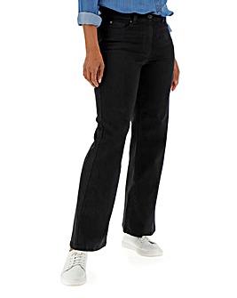 24/7 Black Wide Leg Jeans Regular Length