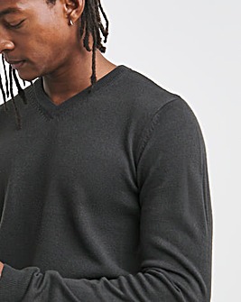 Charcoal Acrylic Knitted Jumper