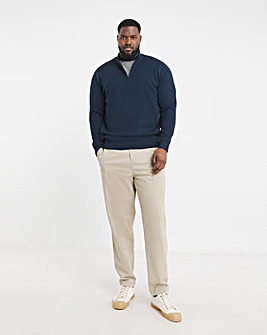 Navy 1/4 Zip Sweatshirt with Ecovero