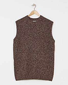 Brown Twisted Yarn Vest