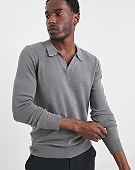 Charcoal Trophy Neck Polo