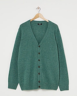 Green Lambswool Cardigan