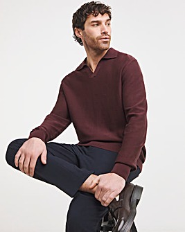 Burgundy Texture Revere Polo