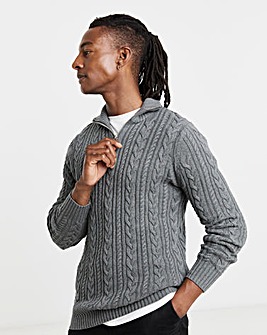 Cable 1/4 Zip Neck Jumper