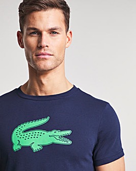 Lacoste Short Sleeve Navy Croc Logo T-Shirt