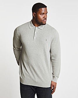 Polo Ralph Lauren Grey Heather Long Sleeve Knitted Polo