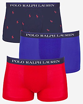 Polo Ralph Lauren Assorted 3 Pack Logo Waistband Trunks