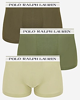 Polo Ralph Lauren Olive 3 Pack Contrast Waistband Trunks