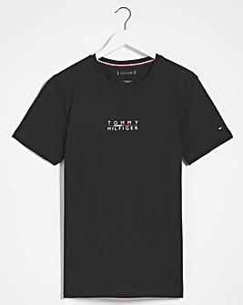 Tommy Hilfiger Black Short Sleeve Square Logo T-Shirt
