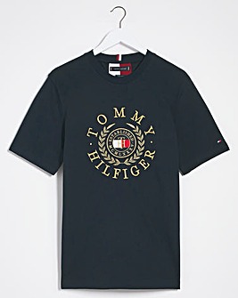 Tommy Hilfiger Navy Short Sleeve Icon Roundle T-Shirt