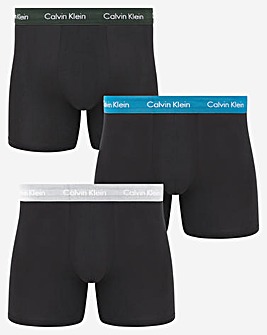 Calvin Klein Grey 3 Pack Cotton Stretch Boxer Brief