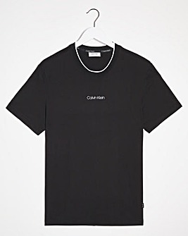 Calvin Klein Black Short Sleeve Cotton Center Logo T-Shirt