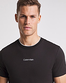 Calvin Klein Black Short Sleeve Cotton Center Logo T-Shirt
