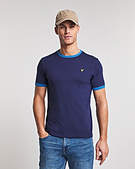 Lyle & Scott Navy Short Sleeve Ringer T-Shirt