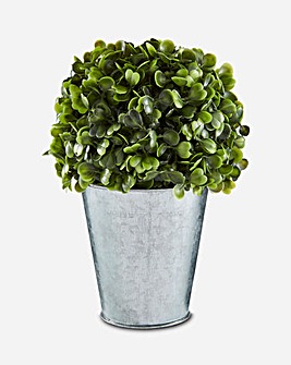 Artificial Topiary in Silver Pot