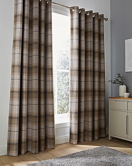 Asha Recycled Velour Lined Eyelet Door Curtains