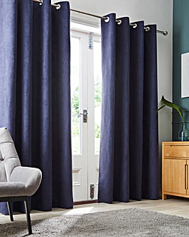 Faux Suede Eyelet Curtains
