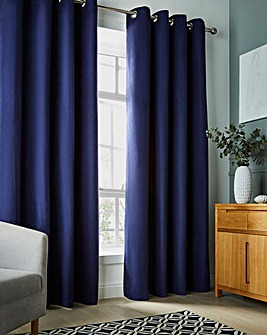 Faux Suede Blackout Eyelet Curtains