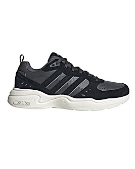 jd adidas black trainers