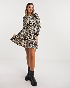 Leopard Print Supersoft Smock Dress