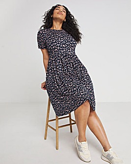Blue Print Supersoft Midi Dress With Pockets