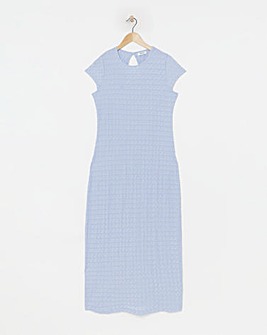 Simply Be Blue Textured Jersey Column Dress
