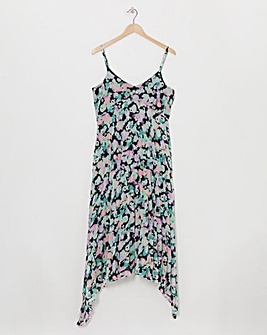 Simply Be Floral Print Asymmetric Hem Maxi Dress
