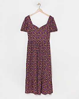 Simply Be Ditsy Print Supersoft Jersey Floral Maxi Dress