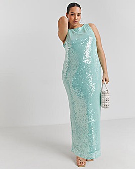 Sequin Stretch Column Dress