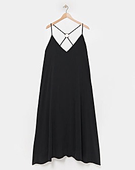 Simply Be Black Trapeze Maxi Dress