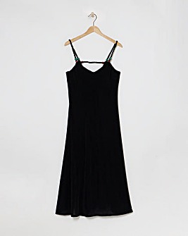 Simply Be Luxe Jersey Trapeze Maxi Dress With Bead Detail