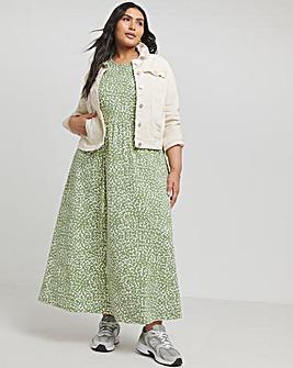 Sage Spot Print Supersoft Jersey Sundress