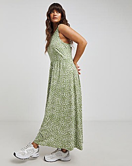 Sage Spot Print Supersoft Jersey Sundress